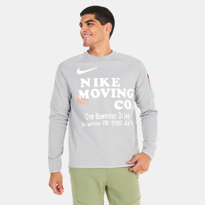 Nike Men's Dri-FIT Long-Sleeve Fitness Top Grey