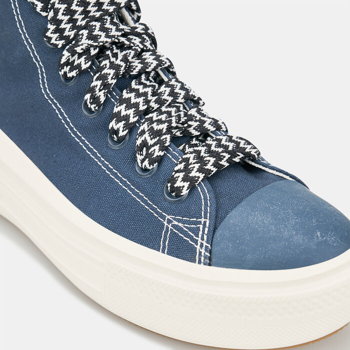Converse Women's Chuck Taylor All Star Move Shoes Blue Converse Women's Chuck Taylor All Star Move Shoes Blue image number 4