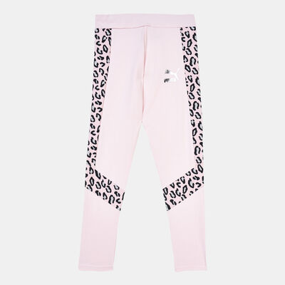 PUMA Kids' Classics Summer Roar Leggings Pink