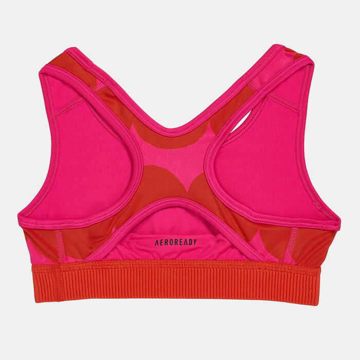 adidas Kids' Marimekko Believe This Training Sports Bra Red image number 1