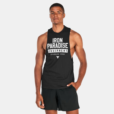 Under Armour Men's Project Rock Iron Muscle Tank Top Black