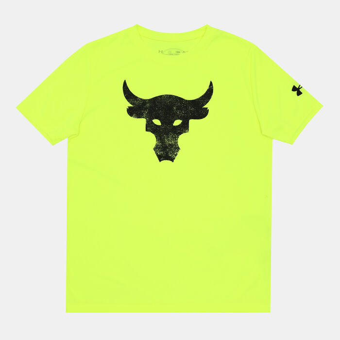 Under Armour Kids' Project Rock Brahma Bull T-Shirt yellow Under Armour Kids' Project Rock Brahma Bull T-Shirt yellow image number 0