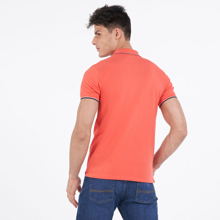 Timberland Men's Millers River Tipped Pique Polo T-Shirt Red image number 1