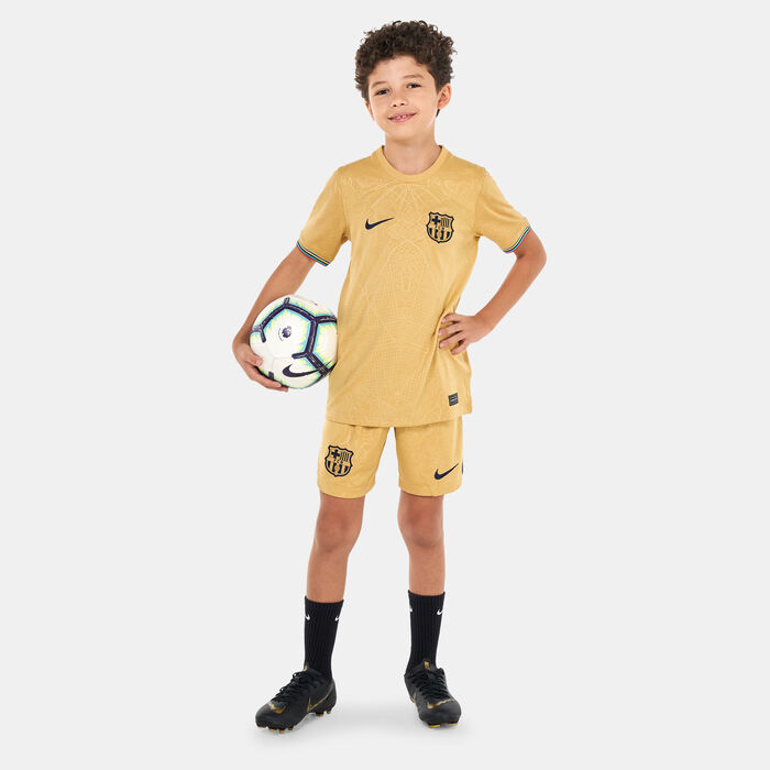 Nike Kids' F.C. Barcelona Dri-FIT Stadium Away Football Shorts - 2022/23 (Older Kids) Beige Nike Kids' F.C. Barcelona Dri-FIT Stadium Away Football Shorts - 2022/23 (Older Kids) Beige image number 2