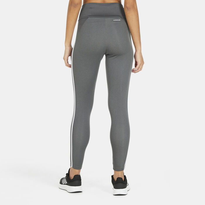 adidas Women's Designed 2 Move 3-Stripes 7/8 Leggings White adidas Women's Designed 2 Move 3-Stripes 7/8 Leggings White image number 1