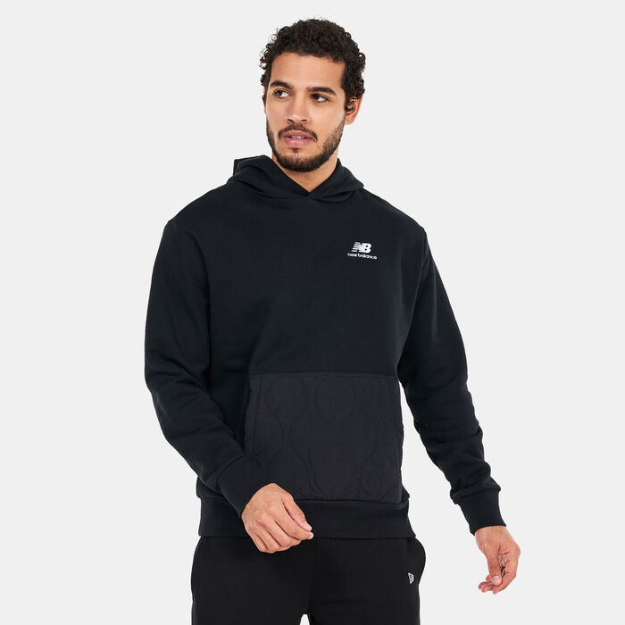 New Balance Men's Athletics Quilted Fleece Hoodie Black New Balance Men's Athletics Quilted Fleece Hoodie Black image number 0