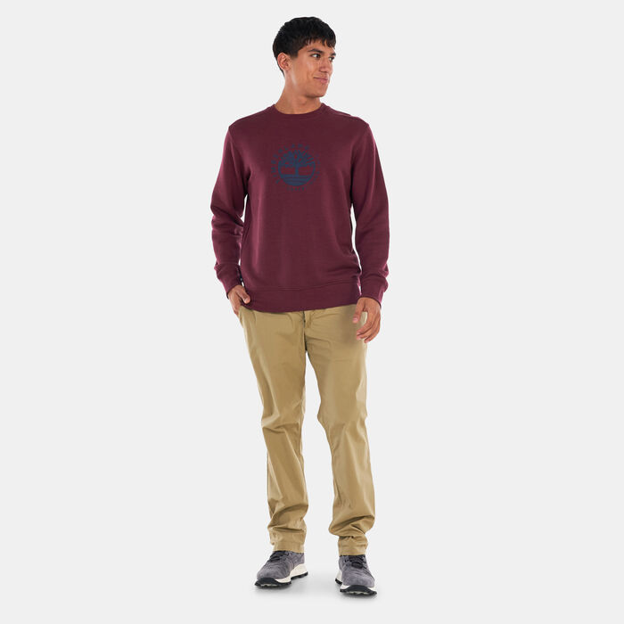 Timberland Men's Refibra™ Technology Crew Sweatshirt Red Timberland Men's Refibra™ Technology Crew Sweatshirt Red image number 2