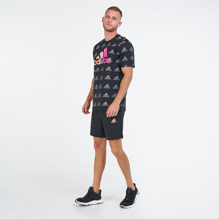 adidas Men's Essentials Gradient Logo Shorts Black adidas Men's Essentials Gradient Logo Shorts Black image number 2