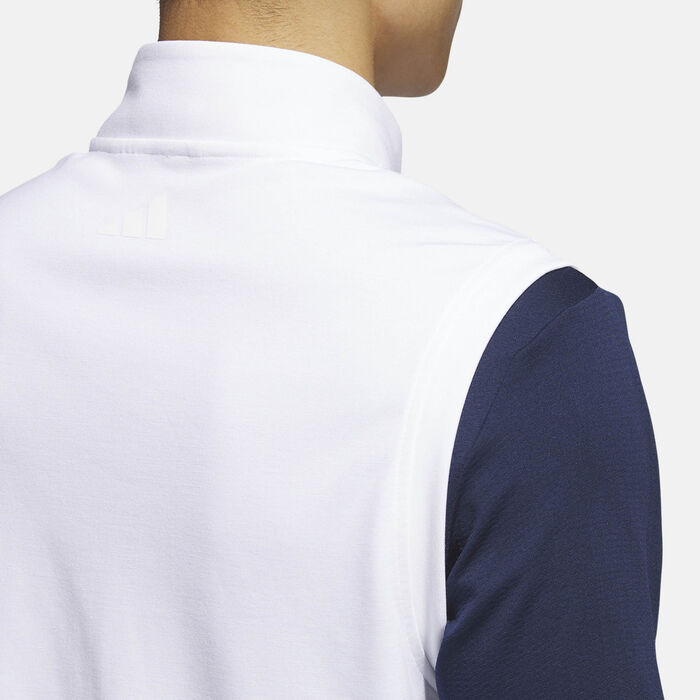adidas Men's Elevated 1/4-Zip Golf Vest White adidas Men's Elevated 1/4-Zip Golf Vest White image number 4