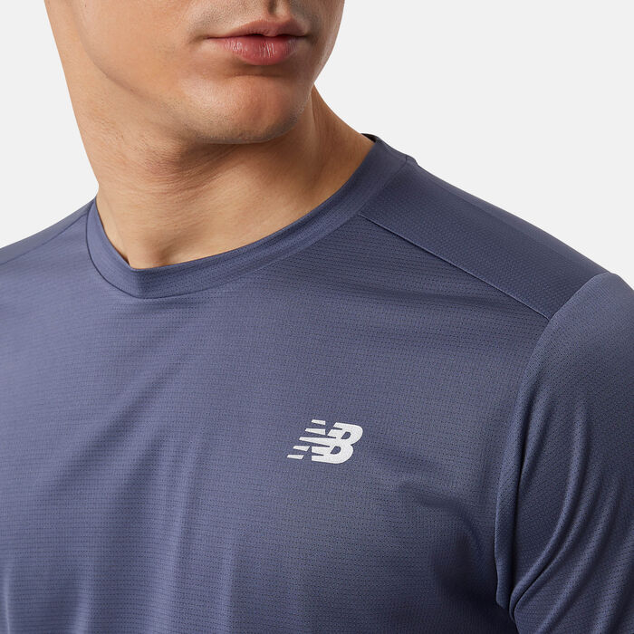 New Balance Men's Core Run T-Shirt Pink New Balance Men's Core Run T-Shirt Pink image number 3