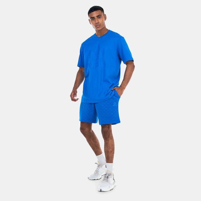 adidas Originals Men's Graphics Monogram Shorts Blue adidas Originals Men's Graphics Monogram Shorts Blue image number 2