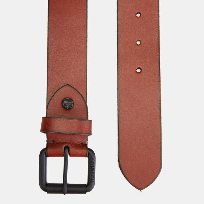 Timberland Roller-Buckle Buffalo Leather Belt Brown Timberland Roller-Buckle Buffalo Leather Belt Brown image number 1