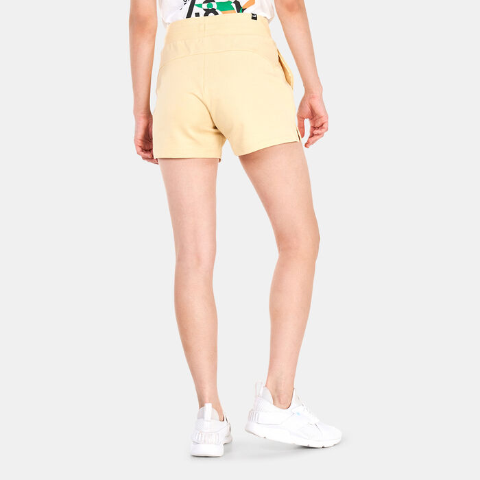 PUMA Women's Summer Splash Sweat Shorts yellow PUMA Women's Summer Splash Sweat Shorts yellow image number 1