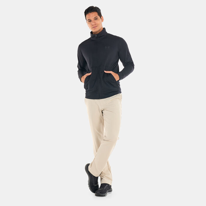 Under Armour Men's UA Pique Track Jacket Black Under Armour Men's UA Pique Track Jacket Black image number 2