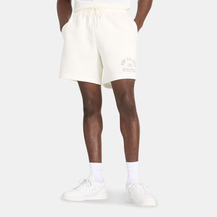 New Balance Men's Sport Essentials Fleece Graphic Shorts White New Balance Men's Sport Essentials Fleece Graphic Shorts White image number 0
