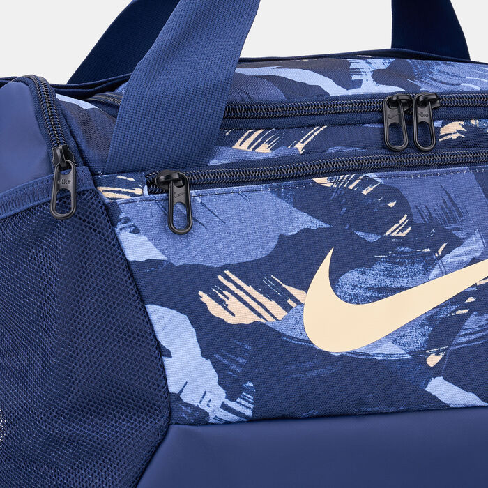 Nike Brasilia Printed Duffel Bag Blue Nike Brasilia Printed Duffel Bag Blue image number 3