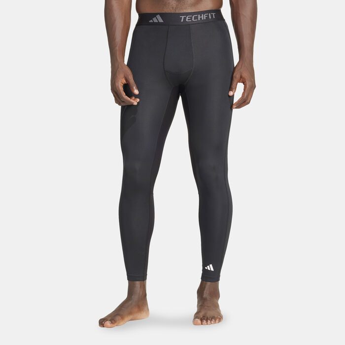 adidas Men's Techfit Training Compression Leggings Black image number 0