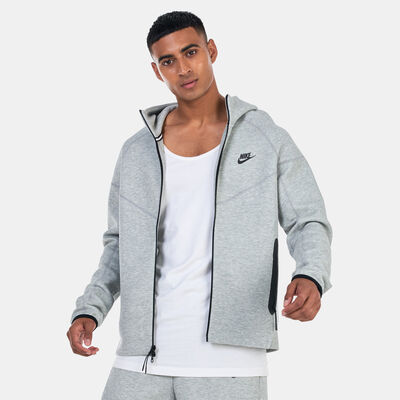 Nike Men's Sportswear Tech Fleece Windrunner Full-Zip Hoodie Grey