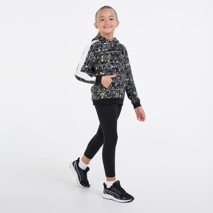 PUMA Kids' X PEANUTS T7 All Over Print Hoodie Black PUMA Kids' X PEANUTS T7 All Over Print Hoodie Black image number 2