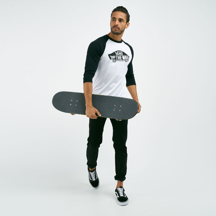 Vans Off The Wall Raglan T-Shirt White image number 2