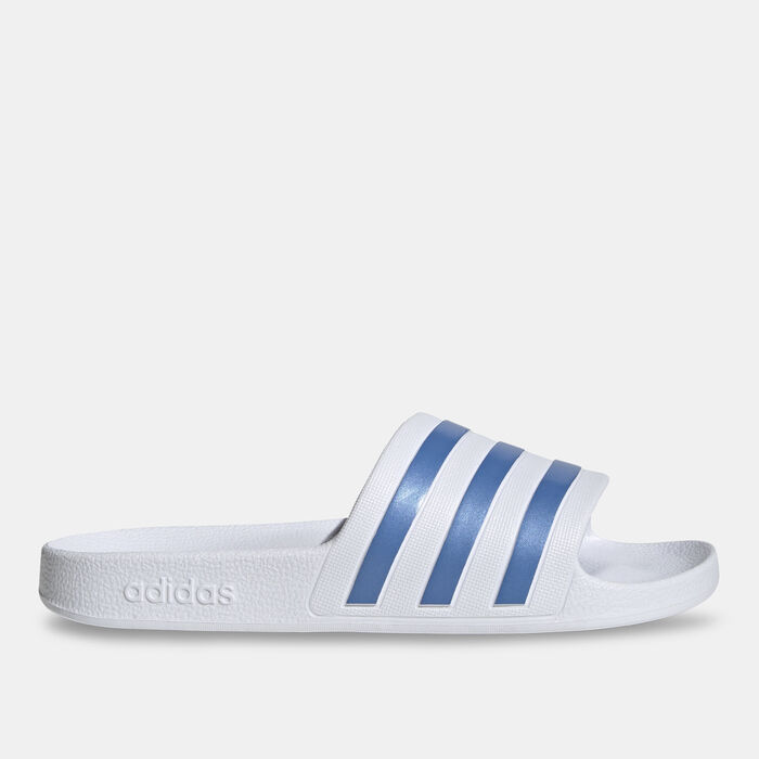 adidas Women's Adilette Aqua Slides White adidas Women's Adilette Aqua Slides White image number 1