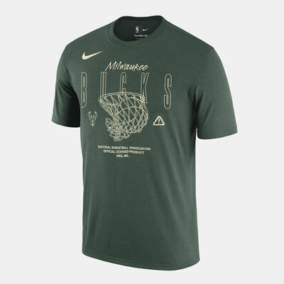 Nike Men's NBA Milwaukee Bucks Courtside Max90 T-Shirt Green