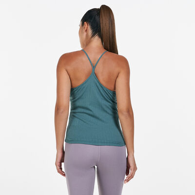 Nike Women's Yoga Pointelle Tank Top Green Nike Women's Yoga Pointelle Tank Top Green