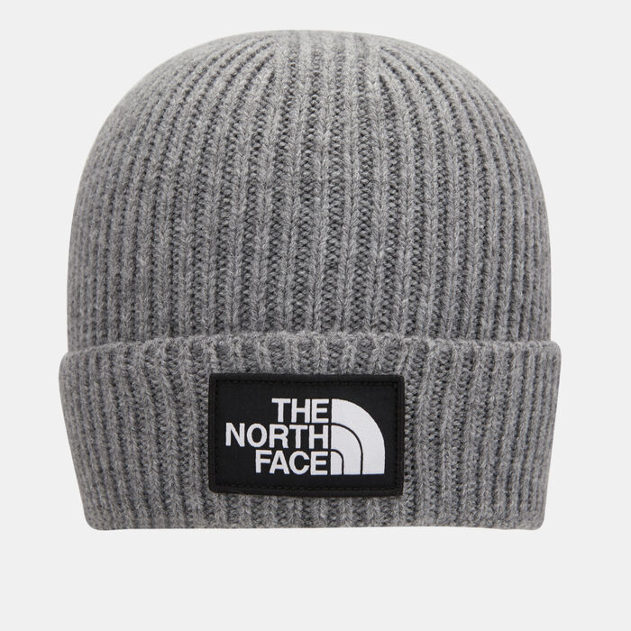 The North Face Logo Boxed Cuffed Beanie Grey The North Face Logo Boxed Cuffed Beanie Grey image number 0
