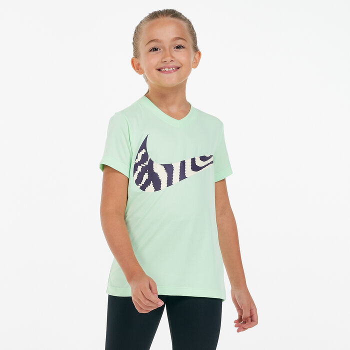 Nike Kids' Dri-FIT Swoosh T-Shirt Green Nike Kids' Dri-FIT Swoosh T-Shirt Green image number 0