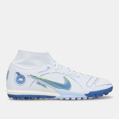 Nike Men's Mercurial Superfly 8 Academy Turf Ground Football Shoe Grey Nike Men's Mercurial Superfly 8 Academy Turf Ground Football Shoe Grey