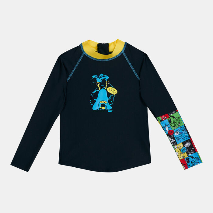 Zoggs Kids' Sci-Fi Zip Sun Top Black Zoggs Kids' Sci-Fi Zip Sun Top Black image number 0