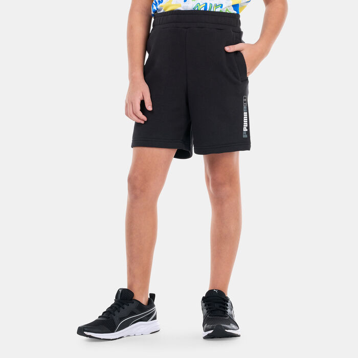 PUMA Kids' Essentials+ Logo Lab Shorts Black image number 0