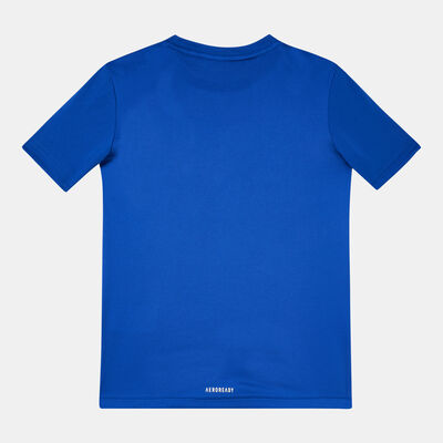 adidas Kids' Designed To Move Big Logo T-Shirt Blue