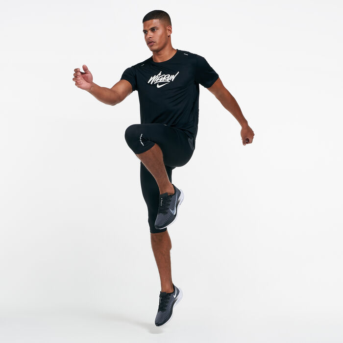 Nike Men's Dri-FIT Trail Tights Black Nike Men's Dri-FIT Trail Tights Black image number 2