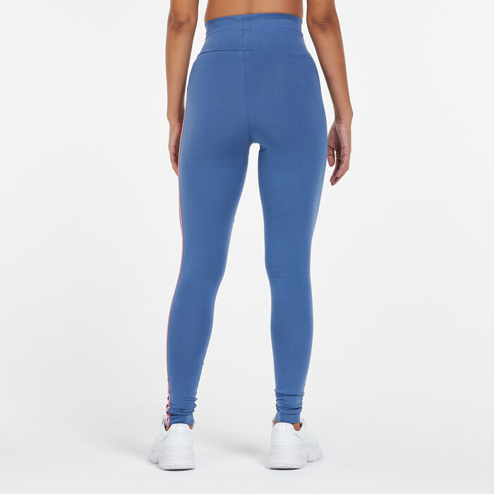 adidas Originals Women's Sliced Trefoil Leggings Blue adidas Originals Women's Sliced Trefoil Leggings Blue image number 1