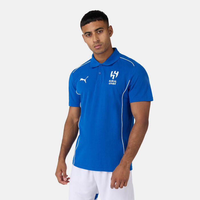 PUMA Men's Al Hilal Casuals Polo Shirt Blue PUMA Men's Al Hilal Casuals Polo Shirt Blue image number 0