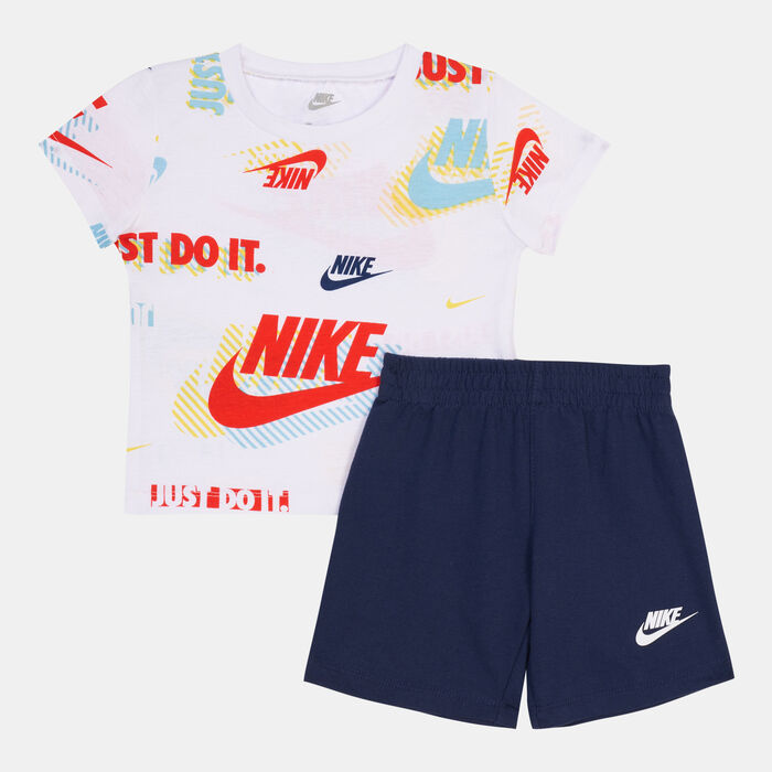 Nike Kids' Active Joy T-Shirt and Shorts Set Blue Nike Kids' Active Joy T-Shirt and Shorts Set Blue image number 0