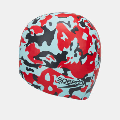 Speedo Slogan Print Swimming Cap Multi Speedo Slogan Print Swimming Cap Multi