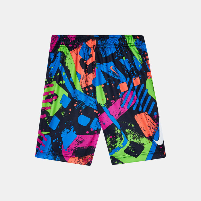 Nike Kids' Dri-FIT Allover Print Shorts Black Nike Kids' Dri-FIT Allover Print Shorts Black image number 0
