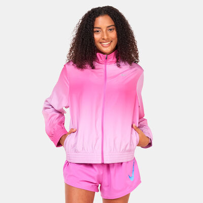 Nike Women's Swoosh Run Print Jacket Pink