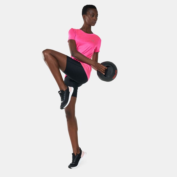 Under Armour Women's HeatGear Armour Bike Shorts Black Under Armour Women's HeatGear Armour Bike Shorts Black image number 2