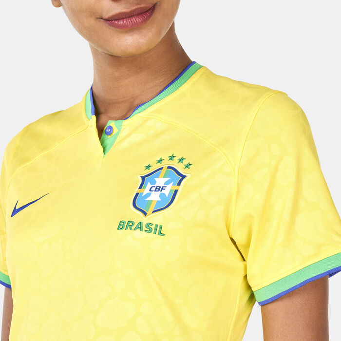 Nike Women's Brazil Dri-FIT Stadium Home Jersey - 2022/23 Green Nike Women's Brazil Dri-FIT Stadium Home Jersey - 2022/23 Green image number 3