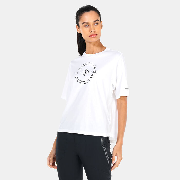 Columbia Women's North Cascades™ Relaxed T-Shirt White Columbia Women's North Cascades™ Relaxed T-Shirt White image number 0