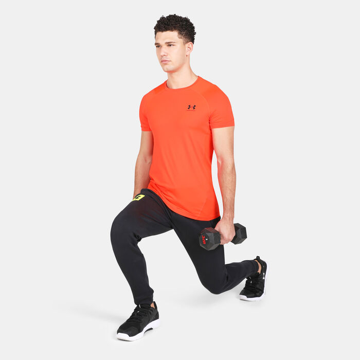 Under Armour Men's HeatGear® Armour Fitted T-Shirt Orange Under Armour Men's HeatGear® Armour Fitted T-Shirt Orange image number 2