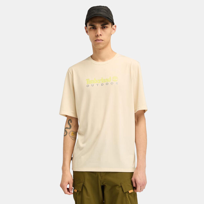 Timberland Men's UV Protection Outdoor Graphic T-Shirt Beige image number 0