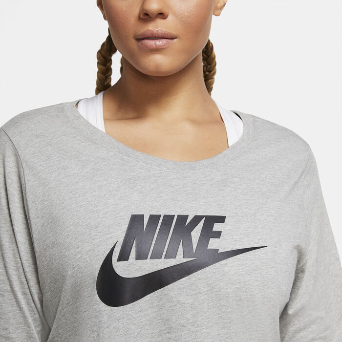 Nike grey t shirt women's new arrivals