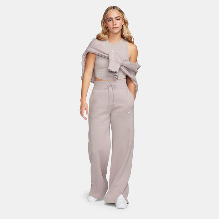 Nike Women's Sportswear Chill Tight Cropped Mini-Rib Tank Top Beige Nike Women's Sportswear Chill Tight Cropped Mini-Rib Tank Top Beige image number 2