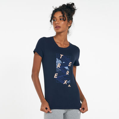 adidas Women's Terrex Nature Graphic T-Shirt Blue