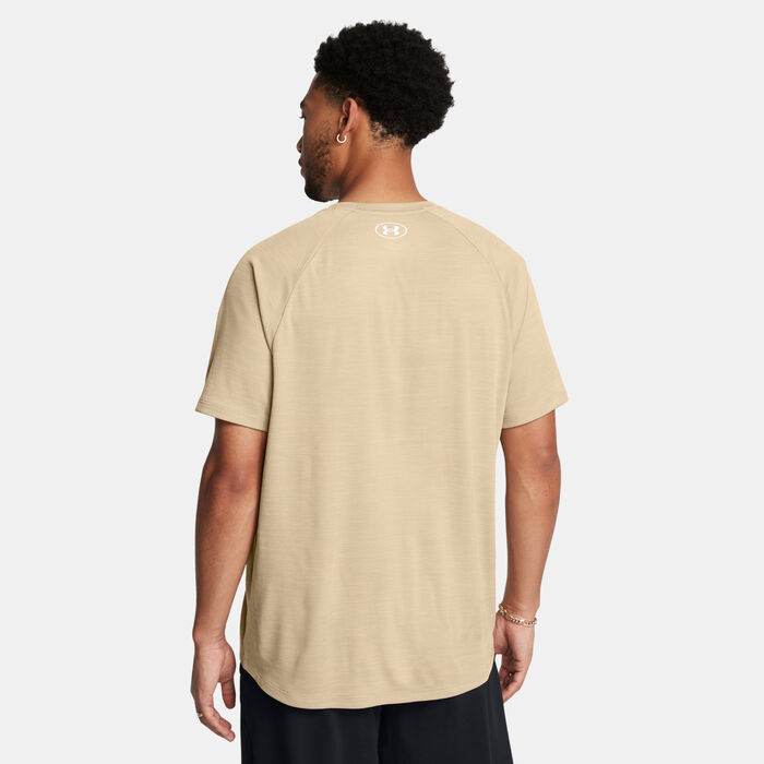 Under Armour Men's UA Tech Textured T-Shirt Beige Under Armour Men's UA Tech Textured T-Shirt Beige image number 1