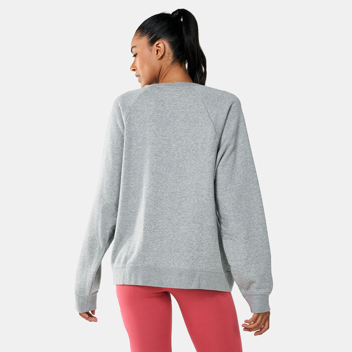 Nike Women's Sportswear Essential Graphic Sweatshirt (Plus Size) Grey image number 1